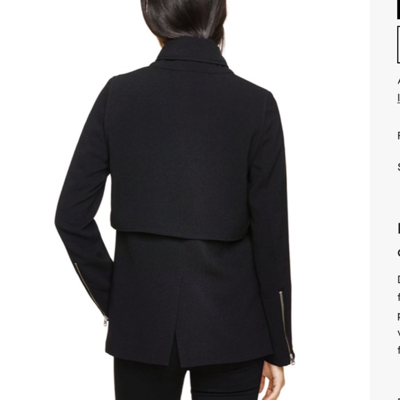 Aritzia Wilfred Mayet Black Crepe Moto Jacket Medium - Picture 4 of 12